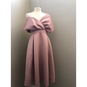 NWT ASOS Off The Shoulder Scuba Dress
